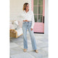 Jeans Vintage à Taille Haute et Coupe Droite pour Femmes