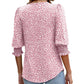 🌸 Chemise formelle et décontractée à manches fendues et poignets froncés pour femmes