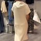 🔥Remise d'été 50%🔥Robe longue à capuche et manches courtes pour femmes