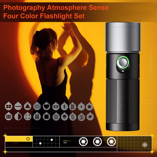 Ensemble de Lampe de Poche à Quatre Couleurs pour Ambiance Photographique