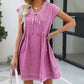Robe en jean à col en V pour femme