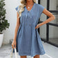 Robe en jean à col en V pour femme