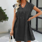 Robe en jean à col en V pour femme