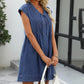 Robe en jean à col en V pour femme