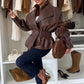 ⏳Spécial à durée limitée⏰Veste à revers crantés unis🧥