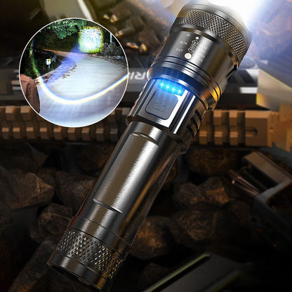 📢📢50 % de réduction – Lampe de Poche Zoomable à 7500 Lumens 🔦🏔️ Étanche IPX7, Rechargeable USB-C & Fonction Power Bank !