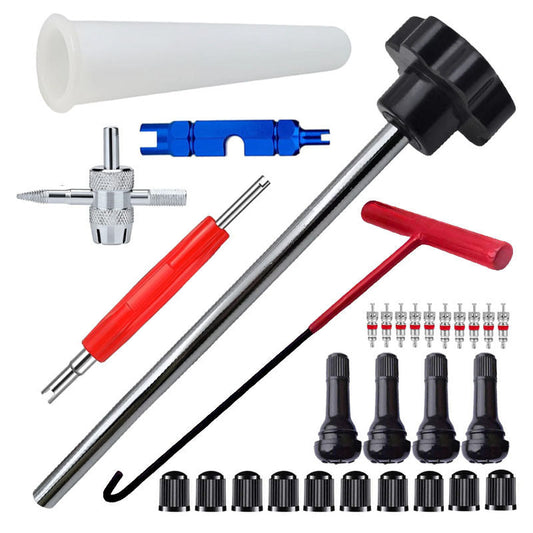 📢📢55 % de réduction !!!✨ Kit d'outils pour changer rapidement les valves de pneus de voiture