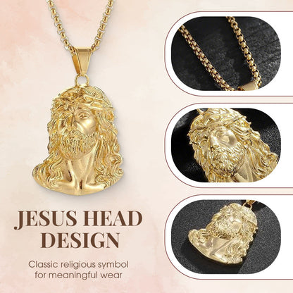 📢📢50% DE RÉDUCTION ! ✨Collier pendentif tête de Jésus