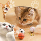 🐱50 % DE RÉDUCTION ! ✨ Balle interactive pour chat avec plume - Roule automatiquement et clignote pour un jeu actif et de l'exercice 🎾💫