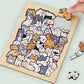 🐱Puzzle éducatif en bois avec des animaux rigolos et mignons