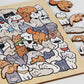 🐱Puzzle éducatif en bois avec des animaux rigolos et mignons