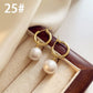 Boucle d'oreille perle classique française, élégante et simple