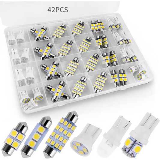 💡 50 % de réduction – Kit LED complet pour éclairage intérieur de véhicule – 14 LED SMD haut de gamme, branchement simplifié, 6000K – pour habitacle, plaque d'immatriculation et plus encore 🔧