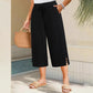 📢📢50% DE RÉDUCTION !! ⏰Pantalon capri large à côtes pour femme avec poches
