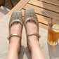 👡 60% DE RÉDUCTION! ✨ Mules Mary Jane à Bout Carré Tissées – Tendance, Confortables & Faciles à Enfiler 🌸