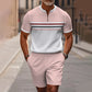 🔥50% DE RÉDUCTION !🔥 Ensemble chemise et short à col zippé pour homme