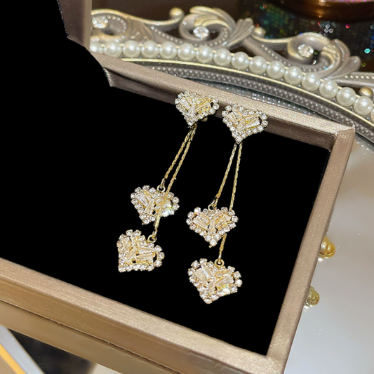 💥 -50% EXTRA ! Boucles d‘oreilles cœur romantique – Cadeau intemporel de l’amour 💖🎁【Stock Limité】