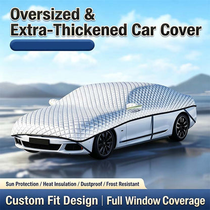 🥳VENTE CHAUDE 2026🥳💞50.000+ VENDUS !👵❤️ Bâche Partielle Épaisse pour Voiture – Protection Soleil et Neige