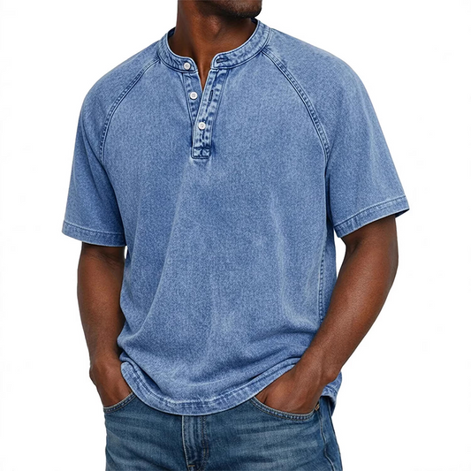 ⭐ Plus de 5.000 avis positifs !💎Chemise décontractée à manches courtes et col mao pour homme