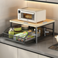 🏠 50% DE RÉDUCTION! 🍳 Support Micro-Ondes 2 niveaux – Avec tiroir coulissant, gain de place & robuste – Idéal pour la cuisine, le bureau ou le dortoir ✨