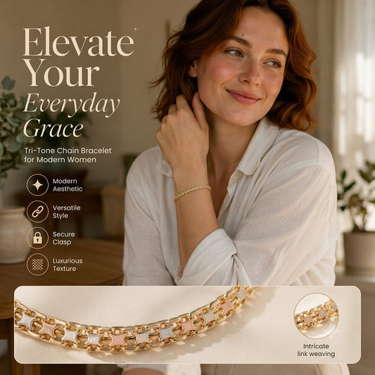 🎉 Soldes 2026 — Plus de 30 000 exemplaires vendus ! ✨Bracelet femme à chaînes dorées assemblées, look superposé chic 💛