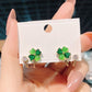 🍀 50% DE RÉDUCTION! ✨ Boucles d'Oreilles Créoles Trèfle à Quatre Feuilles – Argent 925, nœud adorable & finition élégante – Un porte-bonheur chic au quotidien 💚