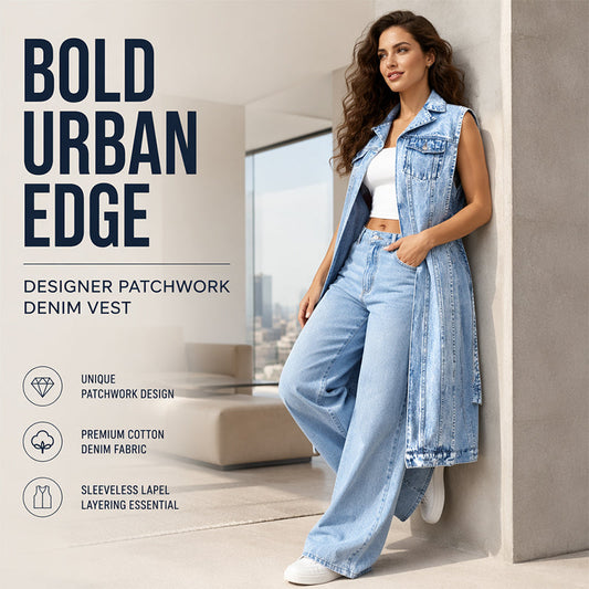 📢📢50% DE RÉDUCTION !! ⏰Robe Gilet en Jean Sans Manches Fente Haute Femme – Veste Longue Style Streetwear