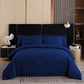 🛏️🧵 Parure de couette matelassée 3 pièces – Microfibre brossée, respirante et adaptée à toute saison