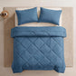 🛏️🧵 Parure de couette matelassée 3 pièces – Microfibre brossée, respirante et adaptée à toute saison