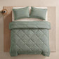 🛏️🧵 Parure de couette matelassée 3 pièces – Microfibre brossée, respirante et adaptée à toute saison