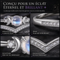Bague Gothique Croissant de Lune en Pierre de Lune – Finition Platine Vintage