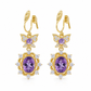 🦋 50% DE RÉDUCTION! 💜 Parure papillon – Bague & boucles zircon violet ✨