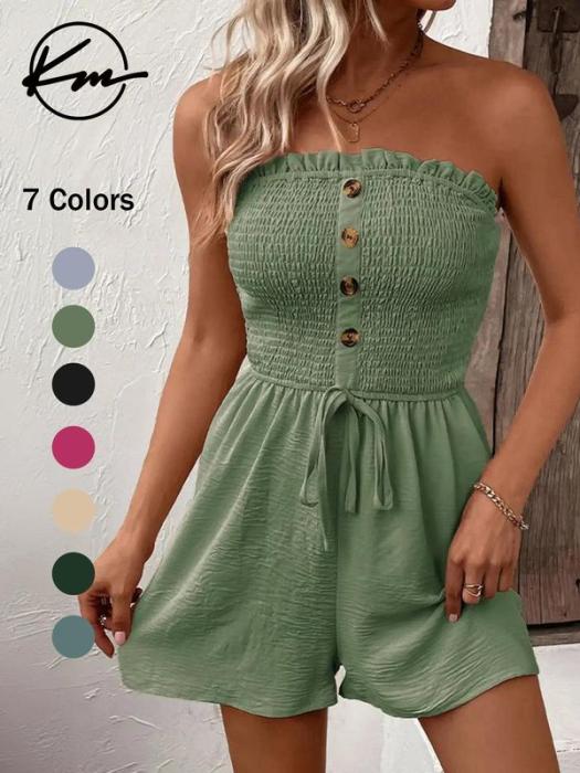 🌸Réduction limitée à 50🌸Combinaison tubulaire à jambes larges pour femme