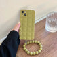 Funda pulsera de perlas escarchadas para iPhone